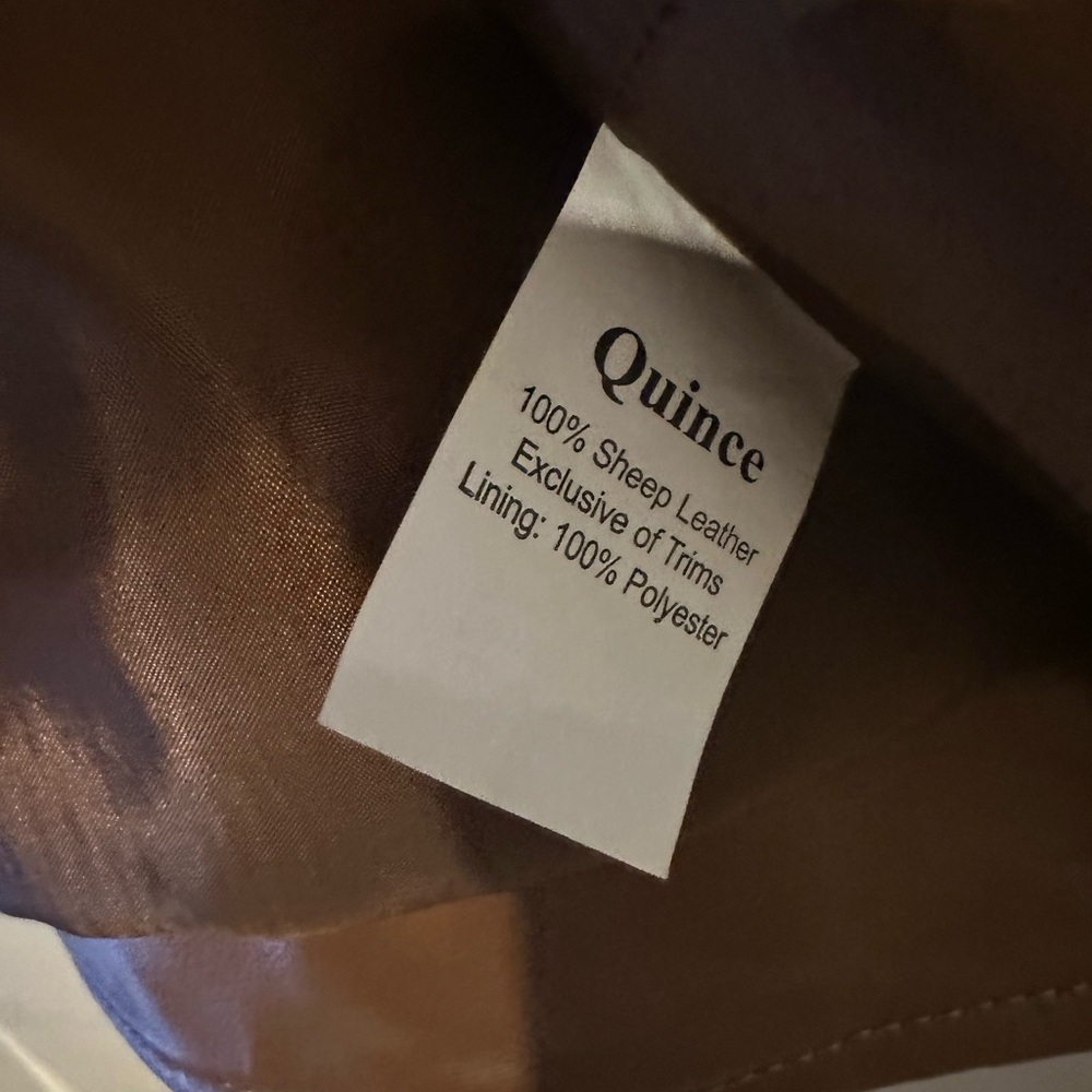 Quince Brown (Burnt Umber) Leather Jacket Size Large - Picture 5 of 6